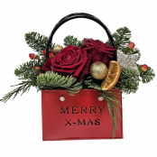 Merry X-Mas Floral Bag